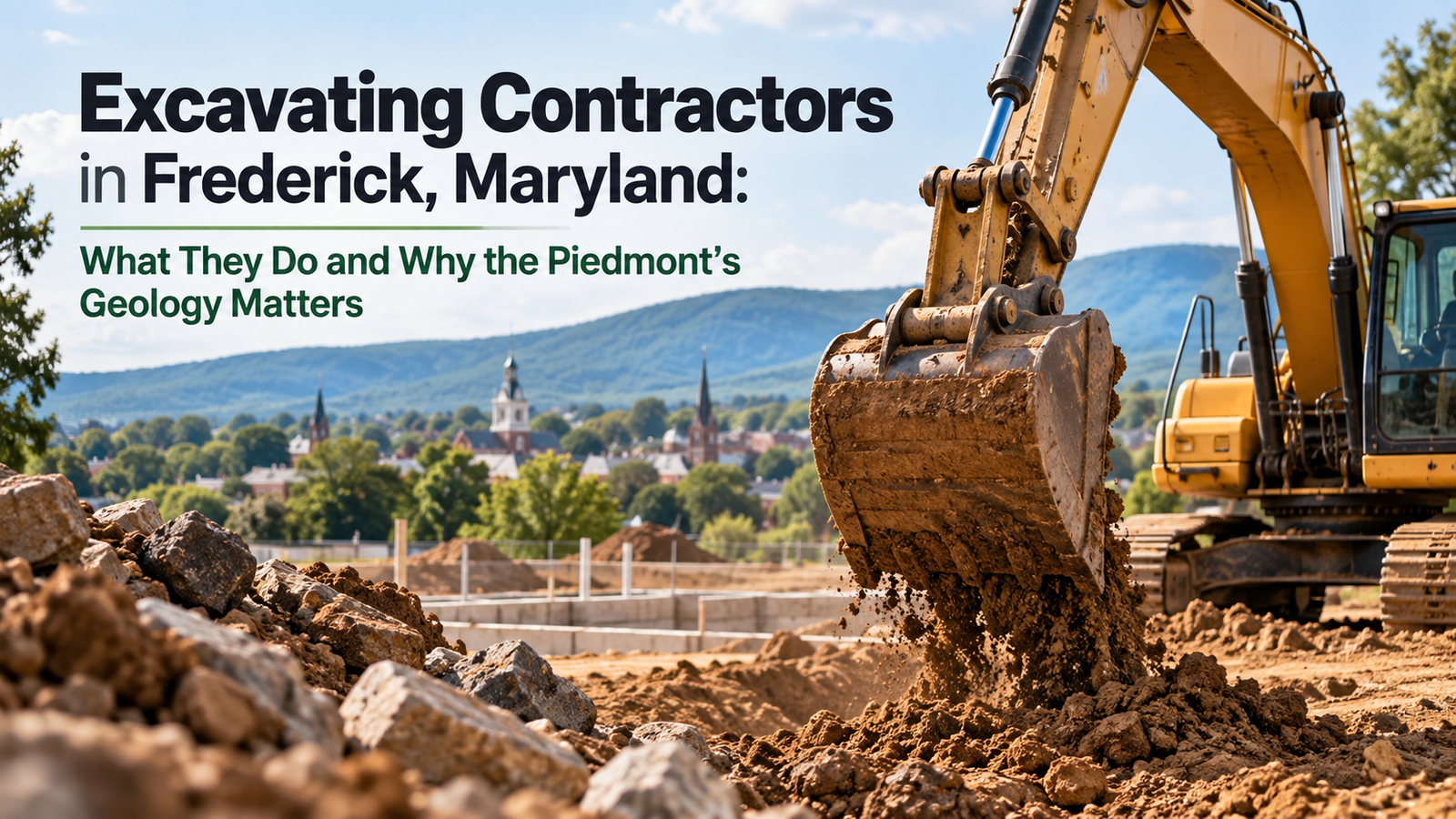 Excavating Contractors in Frederick, Maryland: What They Do and Why the Piedmont's Geology Matters